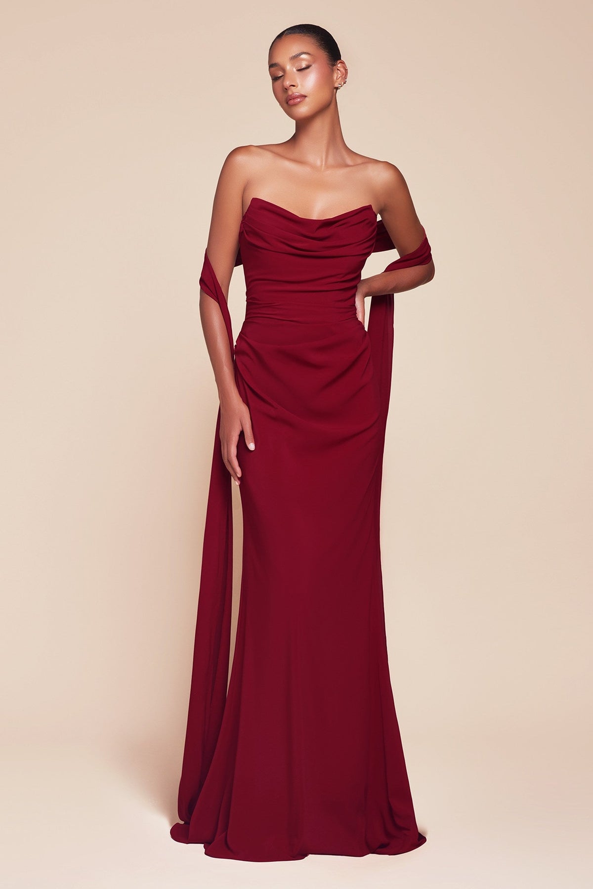 Dress Versatile Tie Chiffon Strapless Dress