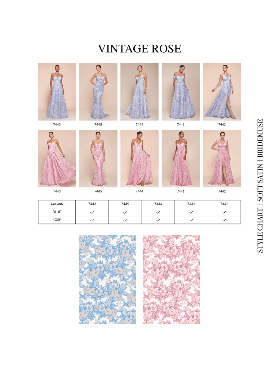 Line Soft Satin Print Dress