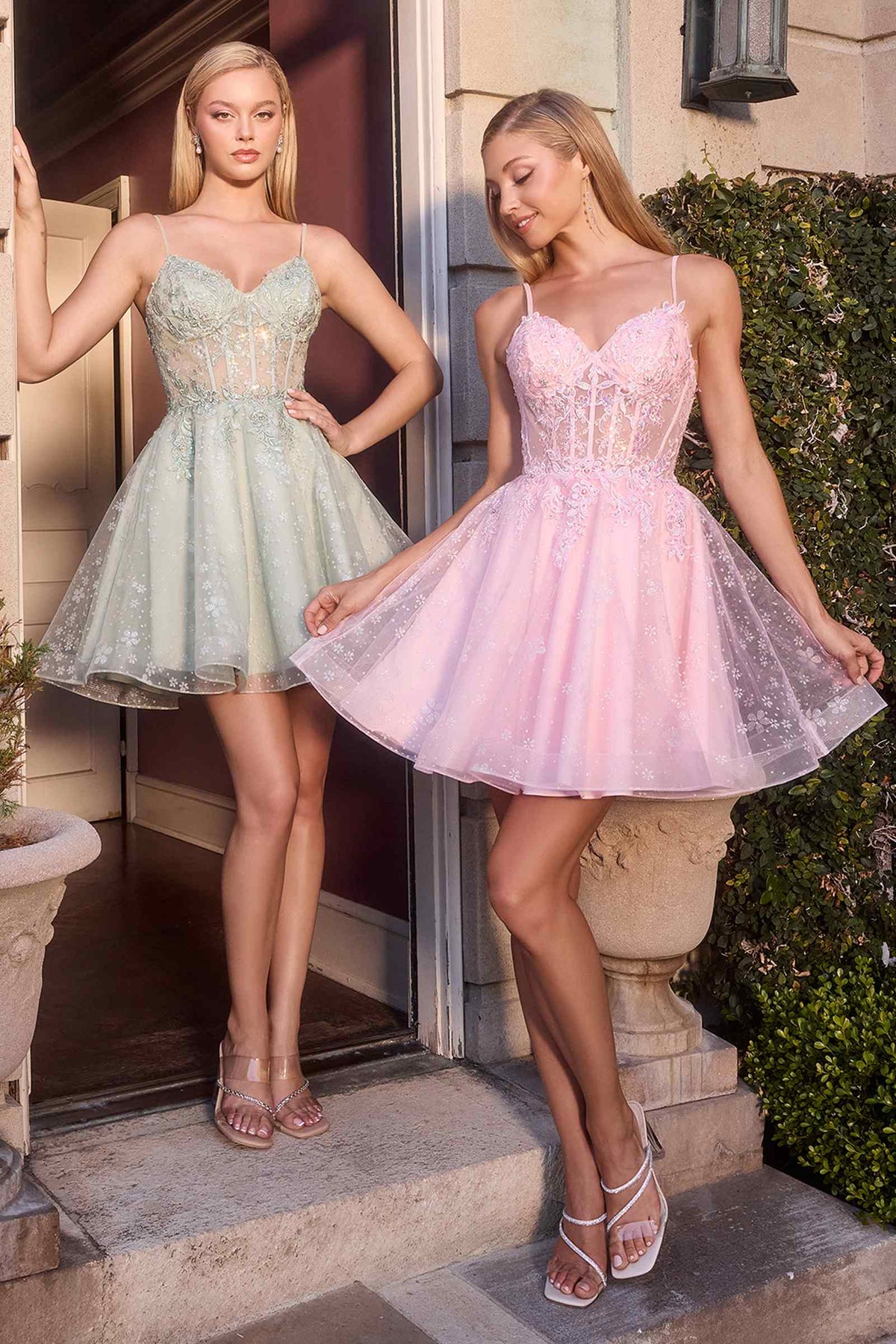 Lace Applique A-Line Dress